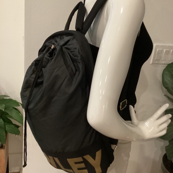 Cynthia Rowley Neoprene and Nylon Backpack Black / Gold Medium - Picture 11 of 14